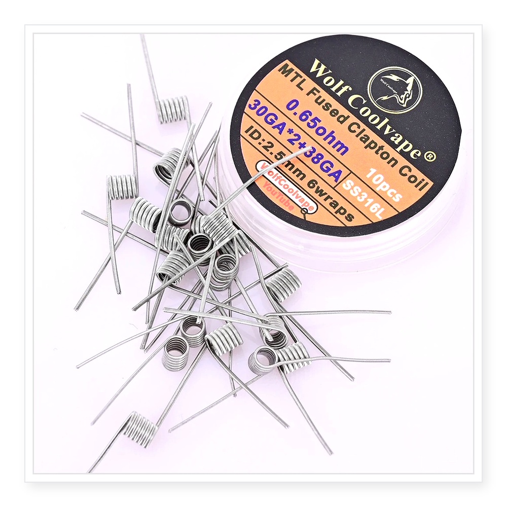 10 bobinas Wolfcoolvape MTL Fu - Vape Coil Replacement reseña y precio