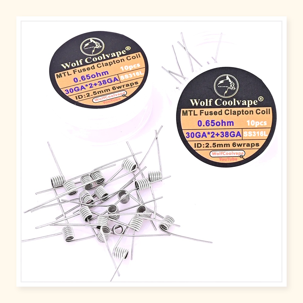10 bobinas Wolfcoolvape MTL Fu - Vape Coil Replacement reseña y precio