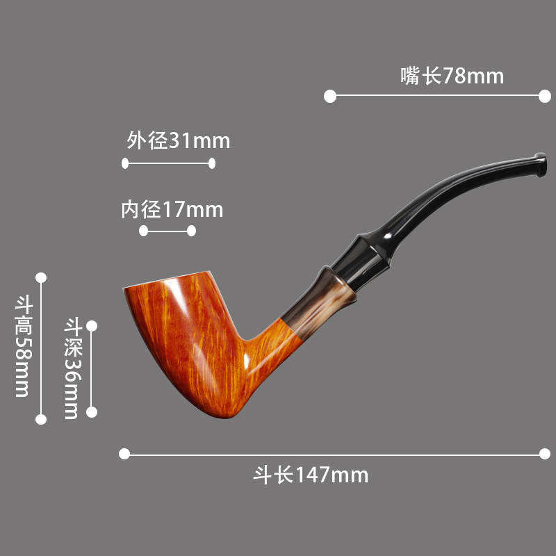 Pipa de tabaco MUXIANG hecha a - Vape Ring reseña y precio